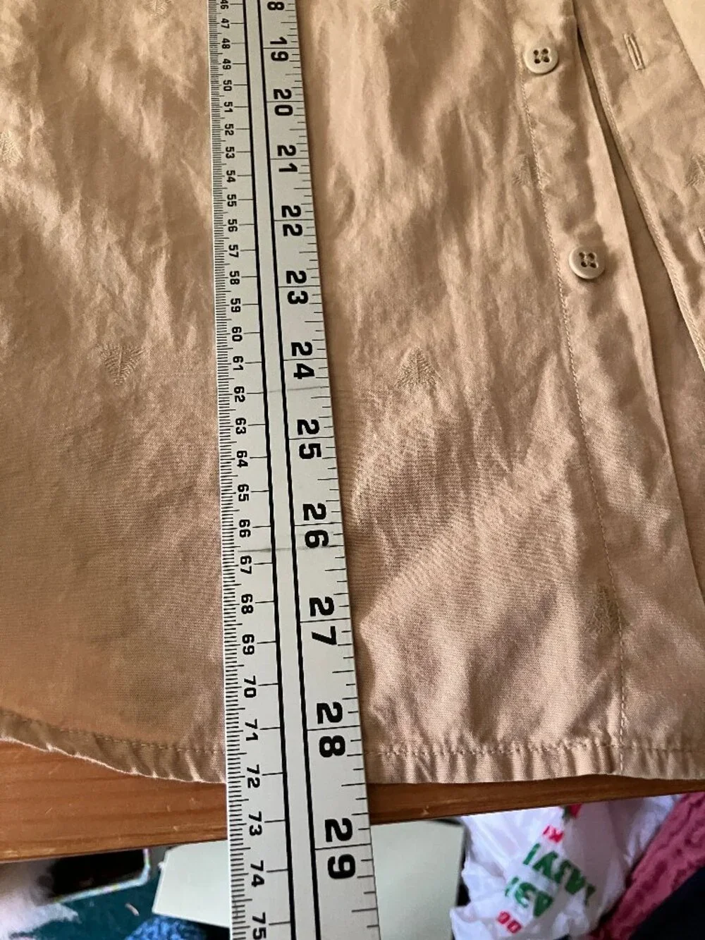 THE NORTH FACE Baytrail button-up Men's shirt Beige/Tan Pine tree embroidery M - Picture 8 of 13